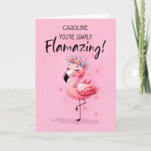 Birthday Personalize mit Flamingo Fabulous Fun Karte