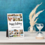 Birthday Personalized 24 Photo Collage Fotoplatte<br><div class="desc">Create your own personalized 24 photo collage plaque for birthday</div>