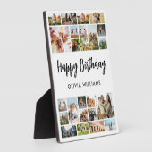 Birthday Personalized 24 Photo Collage Fotoplatte (Seite)