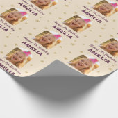 Birthday Personalized Photo Wrapping Geschenkpapier (Ecke)