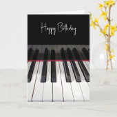 Birthday Piano Keyboard Karte (Gelbe Blume)