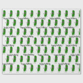 Birthday Pickle mit rosa Brillenpfropfpapier Geschenkpapier (Flach)