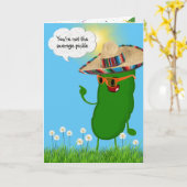 Birthday Pickle mit Sombrero Karte (Gelbe Blume)