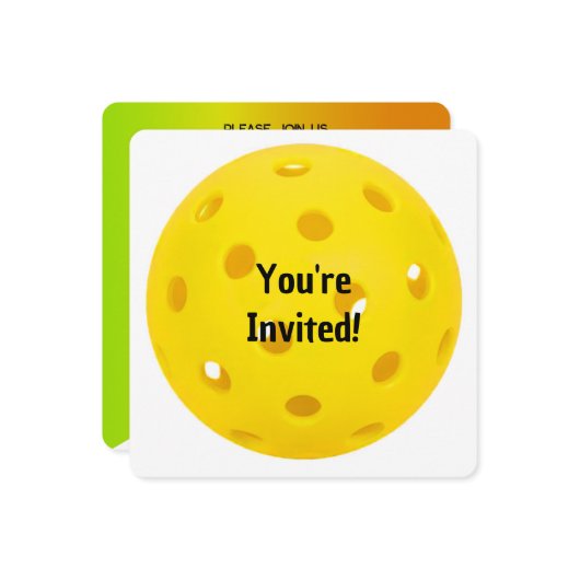 Birthday Pickleball Party Einladung (Vorderseite/Rückseite Beispiel)