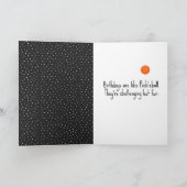 Birthday Pickleball Strichmännchen Girl Karte (Innenseite)