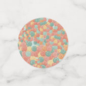 Birthday Picnic, Cute Retro Style Konfetti (Klein Vorderseite)