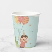 Birthday Picnic, Cute Retro Style Pappbecher (Vorderseite)