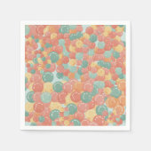 Birthday Picnic, Cute Retro Style Serviette (Vorderseite)