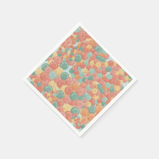 Birthday Picnic, Cute Retro Style Serviette (Ecke)