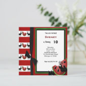 Birthday Picnic Einladung (Stehend Vorderseite)