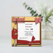 Birthday Picnic Einladung (Stehend Vorderseite)