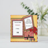 Birthday Picnic Einladung (Stehend Vorderseite)