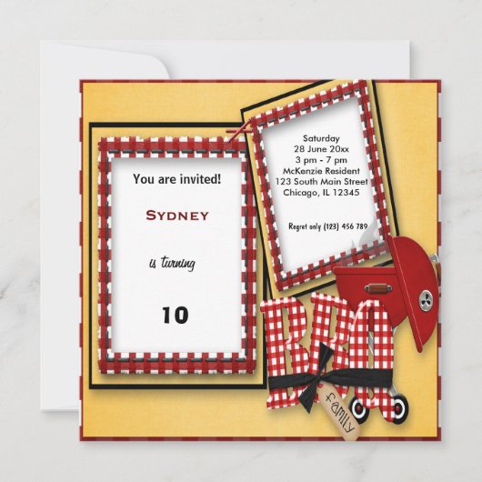 Birthday Picnic Einladung (Vorderseite)