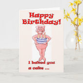 Birthday Pig Karte (Gelbe Blume)