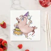 Birthday Pig Paper Napkins Serviette (Beispiel)