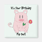 Birthday Piggy Magnet (Vorne)