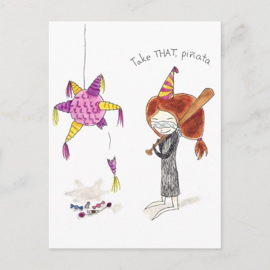 Birthday Pinata Postcard Postkarte (Vorderseite)