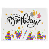 Birthday Pinatas Geschenktasche Große Geschenktüte (Rückseite)