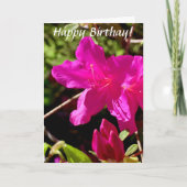 Birthday Pink Azalea Karte (Vorderseite)