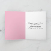 Birthday Pink Cosmos Bouquet Karte (Innenseite)