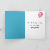 Birthday Pink Flamingo Wearing Sneakers Karte (Innenseite)