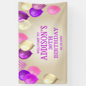 Birthday Pink Gold Balloons Banner (Vertikal)