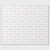 Birthday pink metallic gold stilvoll chic geschenkpapier (Flach)