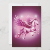 Birthday Pink Pegasus Fantasy Design Dankeskarte (Rückseite)