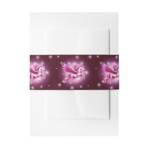 Birthday Pink Pegasus Fantasy Design Einladungsbanderole