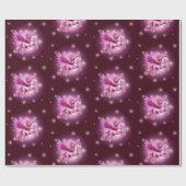 Birthday Pink Pegasus Fantasy Design Geschenkpapier (Flach)