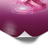 Birthday Pink Pegasus Fantasy Design Glossy Poster (Ecke)