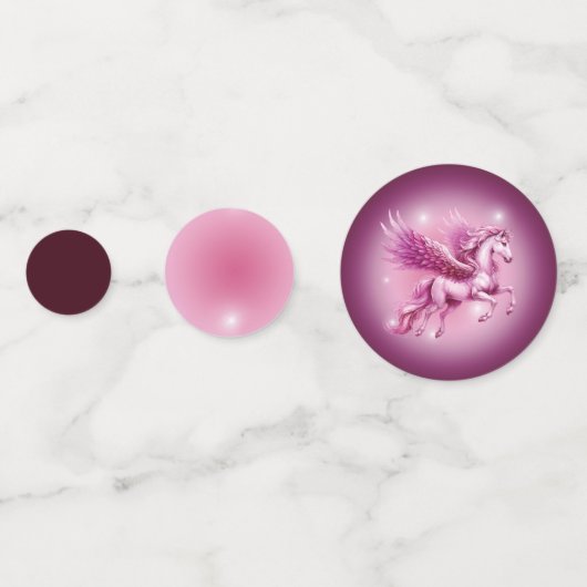 Birthday Pink Pegasus Fantasy Design Konfetti (Vorderseiten)