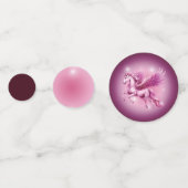 Birthday Pink Pegasus Fantasy Design Konfetti (Rückseiten)