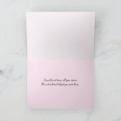 Birthday Pink Petunia auf Old Wood Karte (Innenseite)