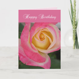 Birthday Pink Rose Karte