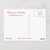 Birthday Pink Water Lily Postkarte (Rückseite)