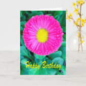 Birthday Pink & Yellow Flower Karte (Gelbe Blume)