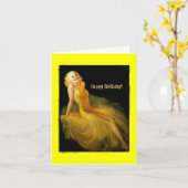 Birthday Pinup in Gelb Karte (Gelbe Blume)