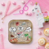 Birthday Pirates Party Square Pappteller (Party)