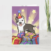 Birthday Pitbull / American Staffordshire Terrier Karte (Vorderseite)