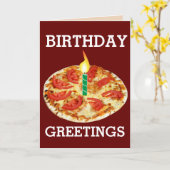 BIRTHDAY PIZZA CARDS KARTE (Gelbe Blume)