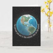 Birthday Planet Erde mit Sternen Karte (Gelbe Blume)