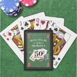 Birthday Poker Casino Party Personalisiert Spielkarten<br><div class="desc">Personalisierter Poker Party oder Casino-Thema Geburtstag Spielkarten mit Ihrem benutzerdefinierten Text. Das Design beinhaltet Spielkarten, Poker Chips und Kartentisch mit grünem Filz. Das Beispiel legt nahe, dass WIR ALLE IN DEN GEBURTSTAG DES FEIERNAMENS SIND. Änderungen können in EDIT vorgenommen werden. HILFE: Für Hilfe bei der Modifikation/Personalisierung des Designs, bei Farbänderungen,...</div>