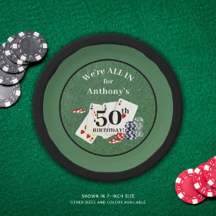 Birthday Poker Casino Personalisiert Pappteller