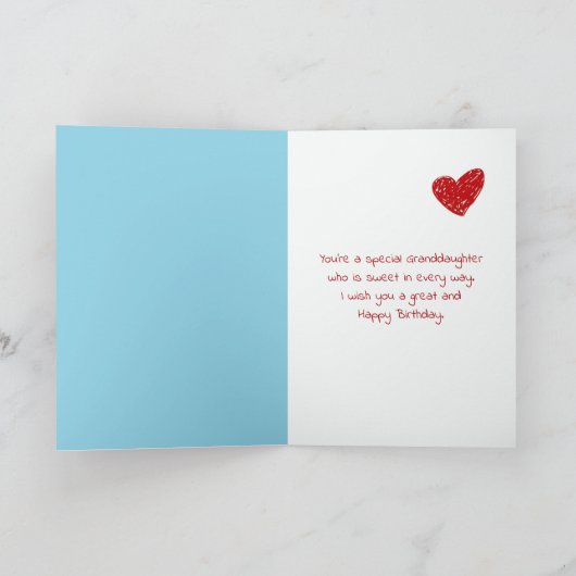 Birthday Polar Bear Cube für Großtochter Karte (Innenseite)