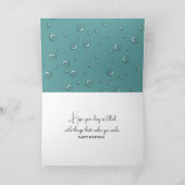 Birthday Polar Bear in Buble Bath Karte (Innenseite)