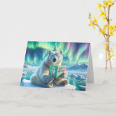 Birthday Polar Bear On the Iceberg Karte (Gelbe Blume)