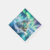 Birthday Polar Bear On the Iceberg Serviette (Ecke)