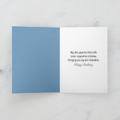 Birthday Polar Bear Sitting Under Northern Lights Karte (Innenseite)