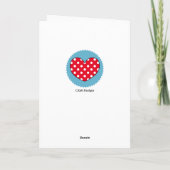 Birthday Polka Dot Liebe Heart Gingham Personalisi Karte (Rückseite)